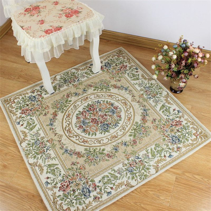 Square Shape Carpet Chair Woven Tatami Rug European Area Carpet Rug Bedroom Home Decor Swivel Study